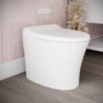 12 in Rough In One-Piece 1.0/1.28 GPF Dual Flush Elongated Smart Bidet Toilet, White