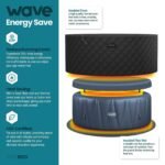 Wave Atlantic 4-Person Round inflatable Hot Tub with integrated Heater and Aquajet Massage System - Image 8