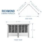 Richmond Modern Steel Cabana Pergola - Image 3